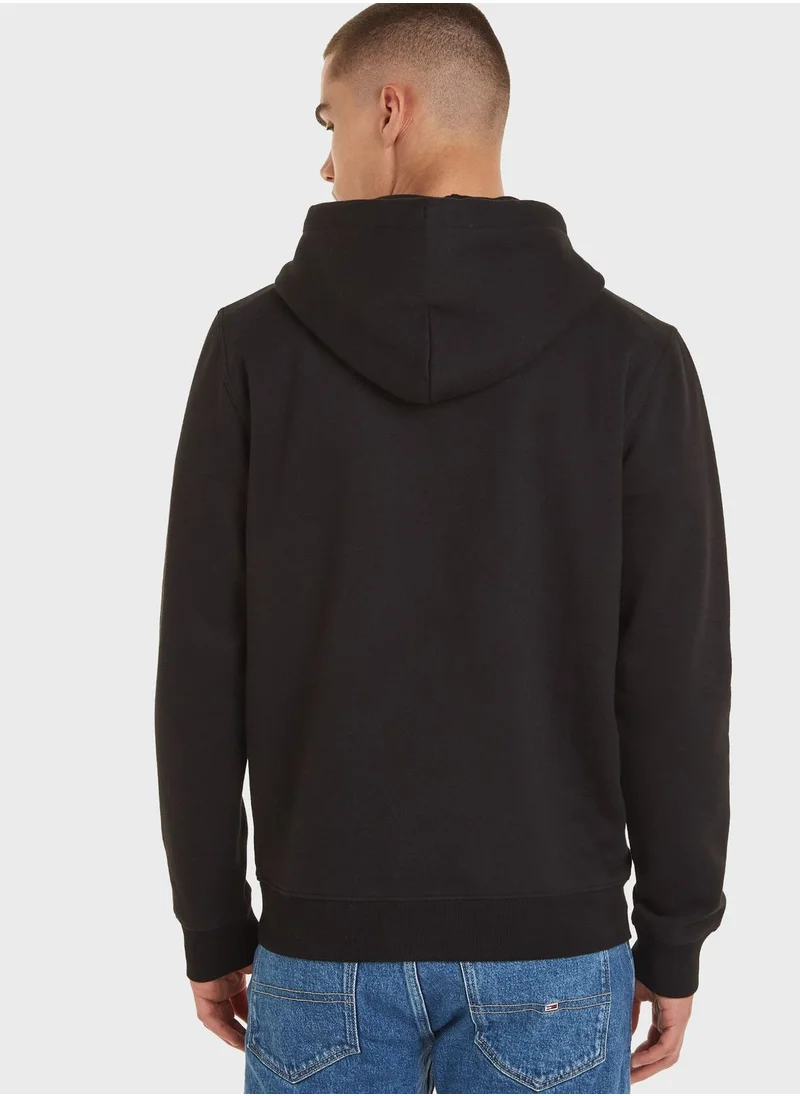 TOMMY JEANS Logo Fleece Hoodie
