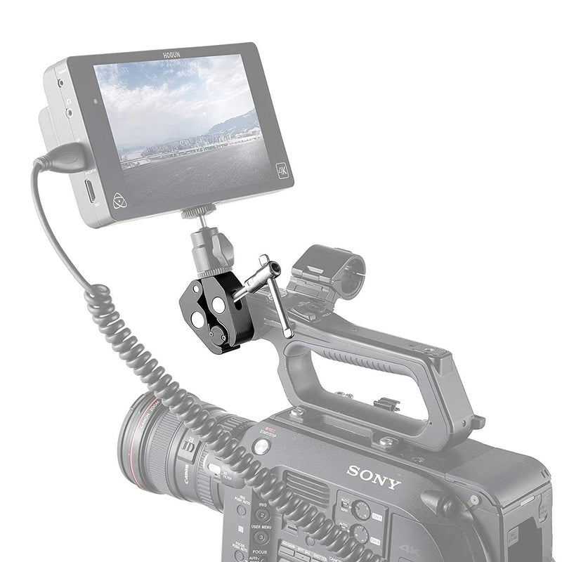 E-IMAGE EI-A05 حاملات ومشابك كاميرا فائقة للتصوير | مع خيوط 1/4 و 3/8 | للكاميرات/الأضواء/المظلات/الخطافات/الرفوف/زجاج اللوحات/العارضات المتقاطعة | حمولة 4 كجم، أسود - Image 5