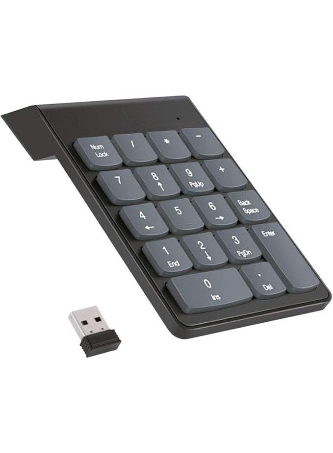 لوحة مفاتيح رقمية لاسلكية – تصميم محمول – 18 مفتاح غشائي ناعم – اتصال USB – متوافقة مع ويندوز 7 و8 - Image 1