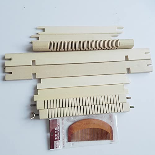RRigo Weaving Loom Kit, 15.7" H x 11.8" W Wooden Tapestry Looms, Large Weaving Frame to Handcraft for Beginners, Came Pre-Warped for Quick Start - Image 4