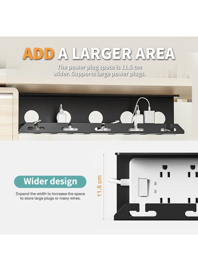 Under Desk Cable Management Tray, Metal Cord Storage Tray, Perfect for Home and Office Use
