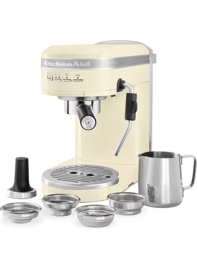 KitchenAid Artisan Semi-Auto Manual Coffee Machine Almond Cream 5KES6503BAC - Image 3