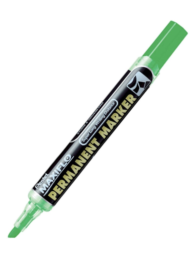 Pentel 12 قطعة من قلم التحديد الدائم برأس مائل حبر أخضر - Image 2