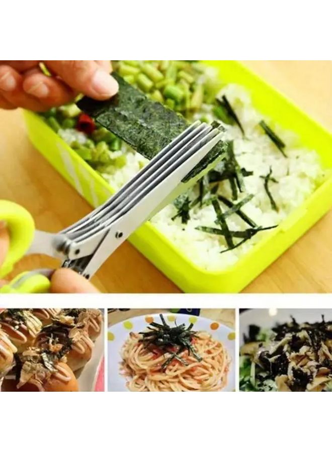 Three Floors Color 5 Layer Stainless Steel Kitchen Scissors For Chopping Vegetables Herbs Spices - Image 5