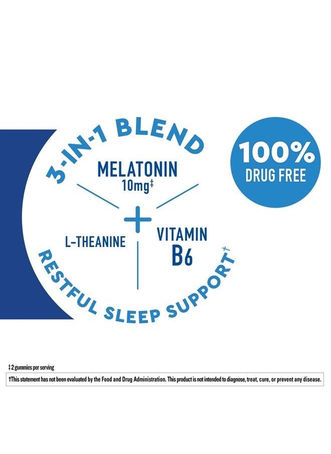 Nature Made - Wellblends Fall Asleep Faster, Sleep Aid with Melatonin 10mg, Vitamin B6, and L theanine 100 mg, 40 Gummies - Image 1