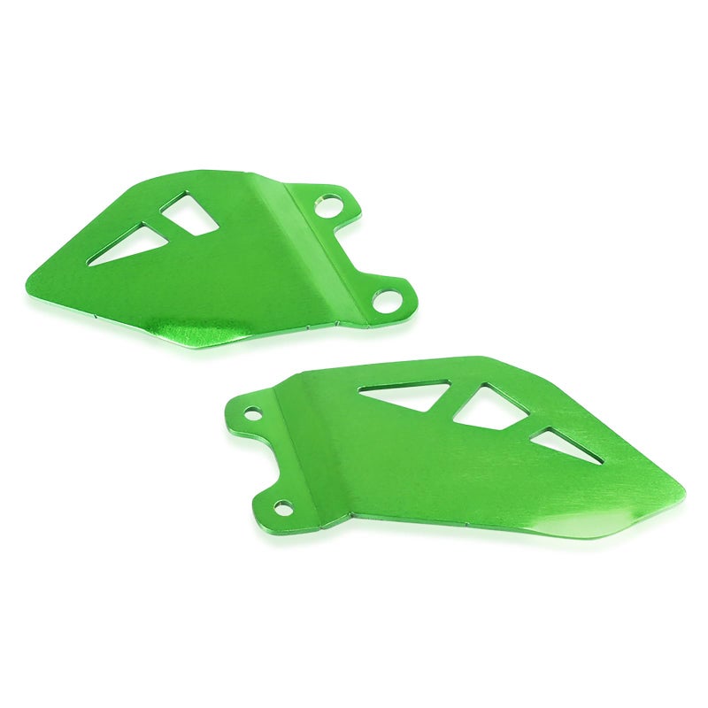 LANQIAN Motorcycle Foot Peg Heel Plates Guard for ZX-10R ZX10R 2011-2021 NINJA 2011-2020 for ZX-10RR ZX10RR 2017-2020 Green