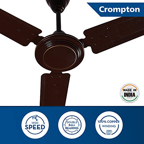 Crompton Hill Briz 1200 mm (48 inch) High Speed Ceiling Fan (Brown) - Image 2