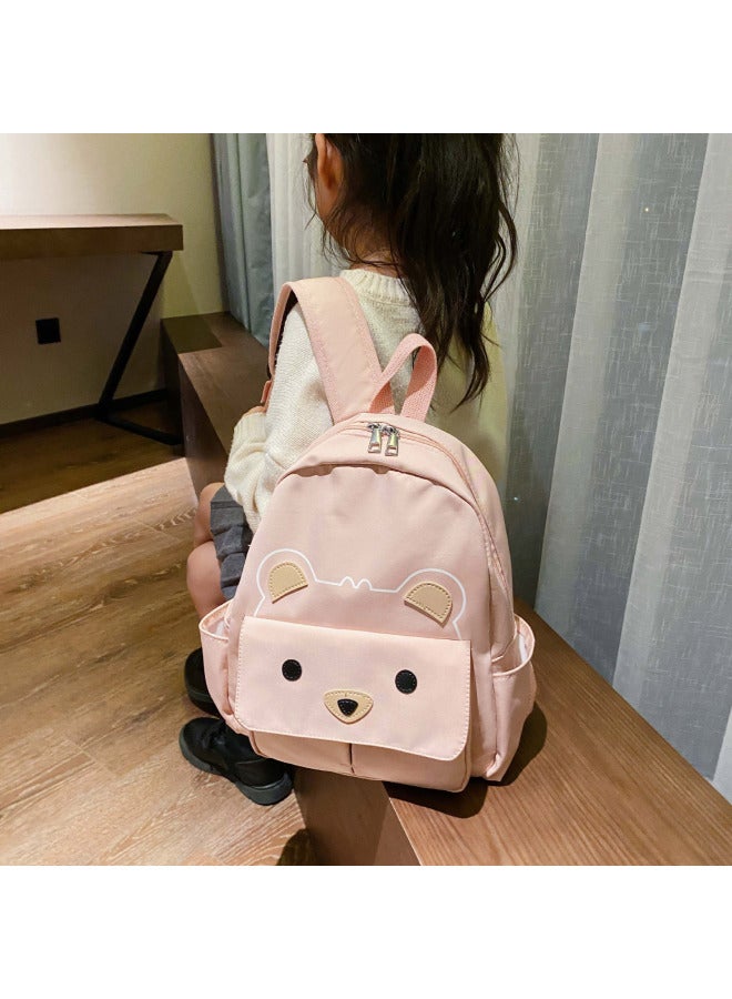 Children's Schoolbag Cartoon Cute Kindergarten Primary School Boys And Girls Korean Style Bear Lightweight Backpack Schoolbag Customized-Color:Black Trumpet  - Image 3