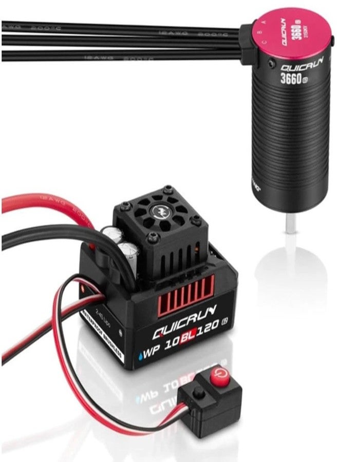 مجموعة HOBBYWING Quicrun 10BL120 G2 و 3652SL G2 (QR10BL120 G2 و 3652SL 4000KV G2)