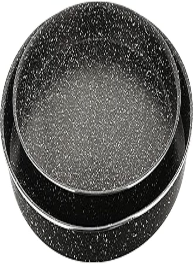 LAZORD Lazord granite pizza tray set (2 pieces, 26 x 30, black) 
