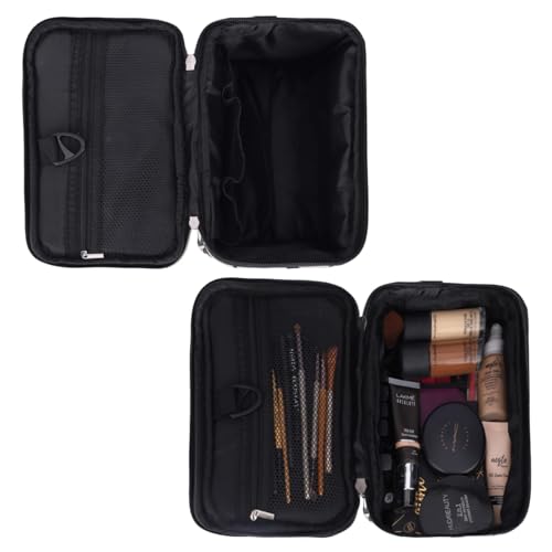 KUKLAR Polyester Waterproof Multifunctional Small Cosmetic Bag for Women, Makeup Bag for Travel, Cosmetic Bag Pouch,Makeup Organizer Perfectly Fit in Any Suitcase Or Big Bag (Black Heart) - Image 3