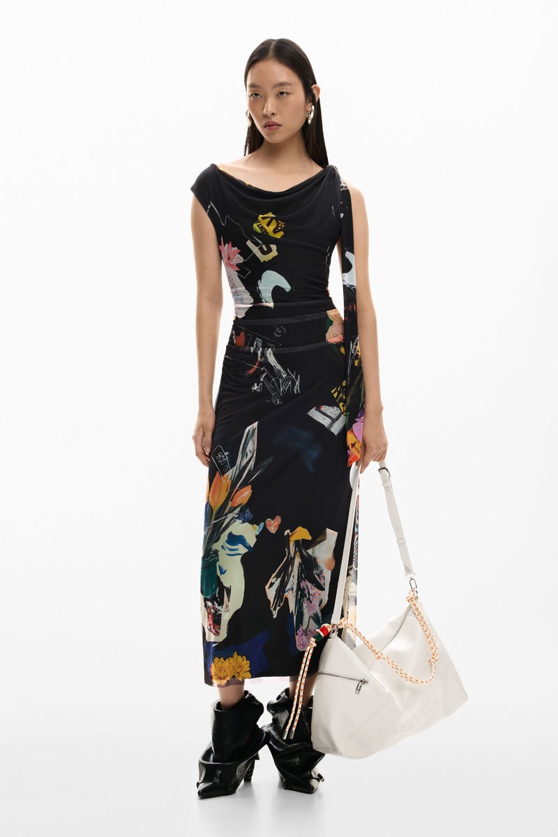 DESIGUAL Large shoulder bag with leather-effect finish - Image 2