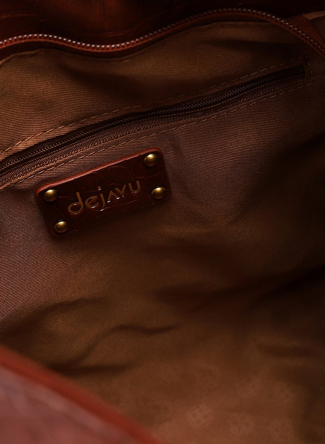 DejaVu LID-DVTX-021 Croc Leather Shoulder Bag - Image 4