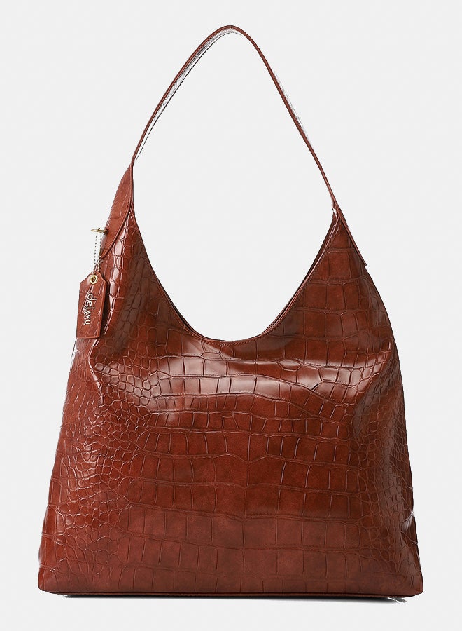 DejaVu LID-DVTX-021 Croc Leather Shoulder Bag - Image 3