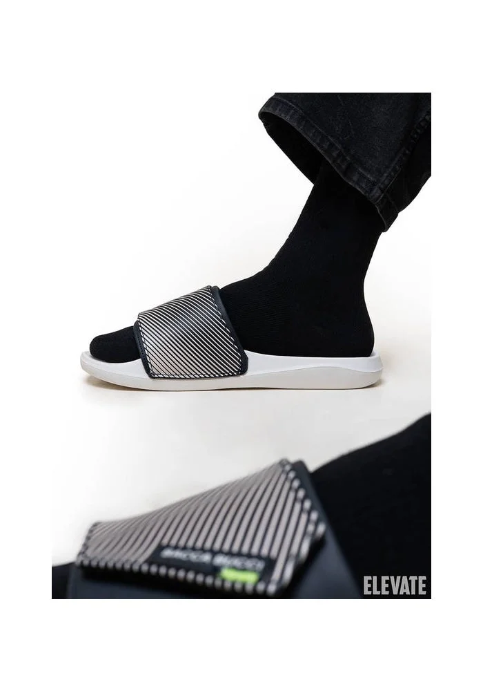 Bacca Bucci Onyx White Elevate Slides – Ultra-Comfort EVA Slip-Ons for Men | Best Price UAE