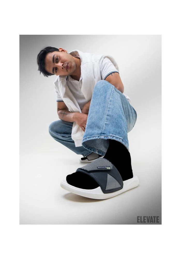 Bacca Bucci Onyx White Elevate Slides – Ultra-Comfort EVA Slip-Ons for Men | Best Price UAE