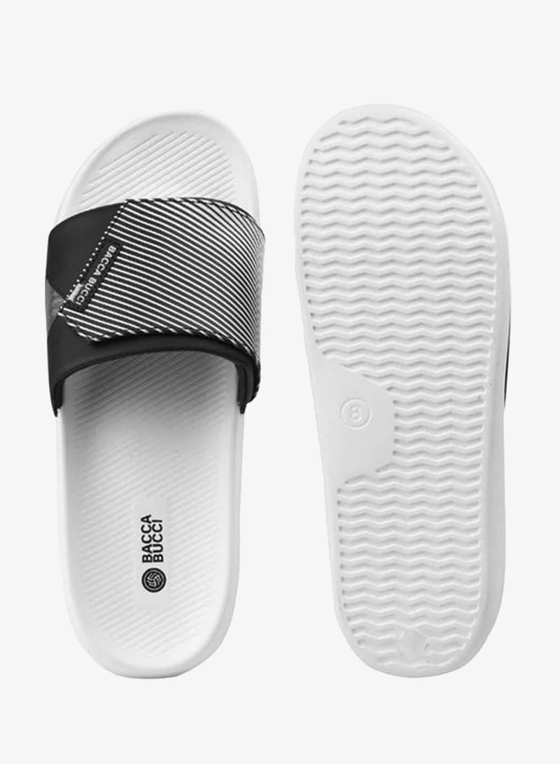 Bacca Bucci Onyx White Elevate Slides – Ultra-Comfort EVA Slip-Ons for Men | Best Price UAE