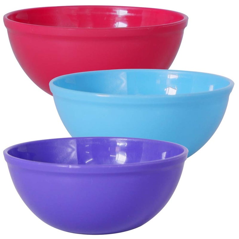 Wonder Prime Sigma 1500 Microwave Safe Multipurpose Plastic Bowl Set3 pc Mixing Bowl 1300 ml Red Blue Violet Color - Image 1