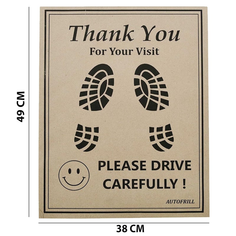 AUTOFRILL 300 قطعة حصائر ورقية قابلة للتصرف للسيارات – حصائر أقدام قابلة للتحلل للداخلية – تناسب عالمي لجميع السيارات، SUVs والشاحنات (الحجم 49 * 38 سم) - Image 2