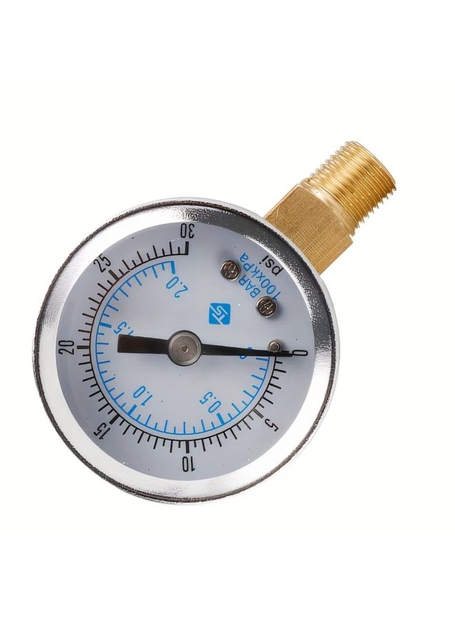Single Unit Pressure Gauge 0-30 Psi 0-2 Bar For Low Pressure Measurement In Fuel Air Oil Gas Water Compressor Instrument Accessories - Image 4