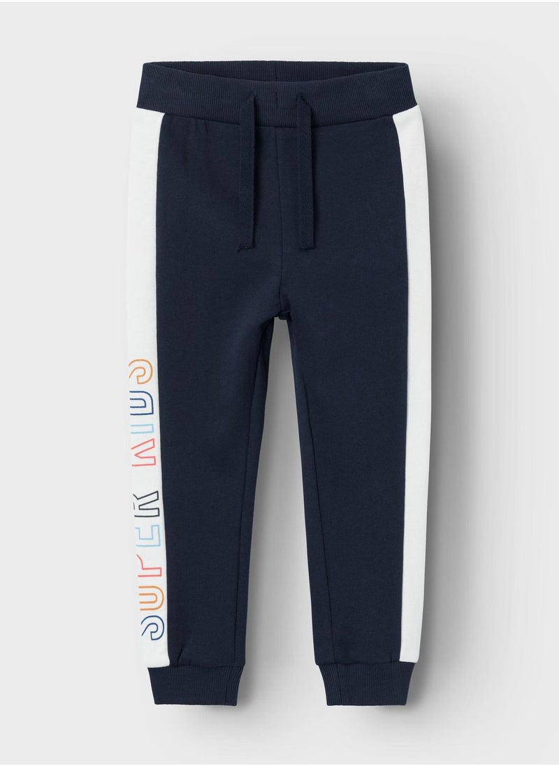 NAME IT - Kids Side Text Print Sweatpants - Image 1