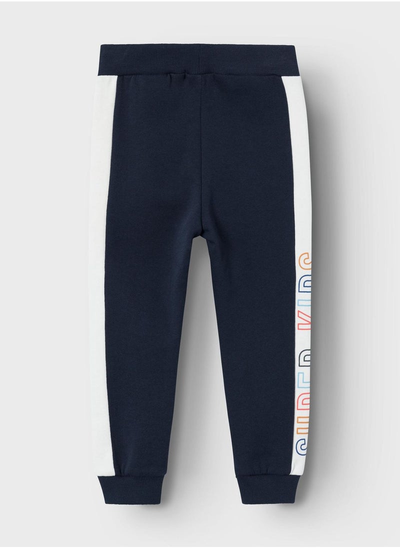 NAME IT - Kids Side Text Print Sweatpants - Image 1