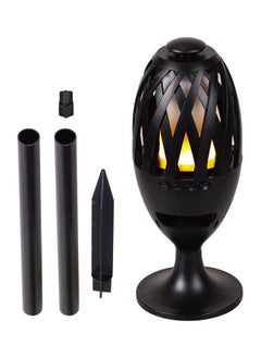 NIBEMINENT 2-in-1 LED Flame BT Speaker Outdoor Lamp Black  - Image 1