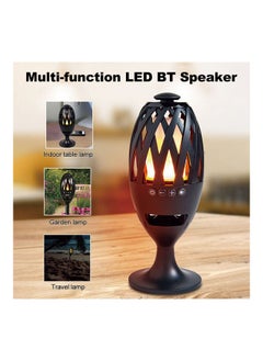 NIBEMINENT 2-in-1 LED Flame BT Speaker Outdoor Lamp Black  - Image 2