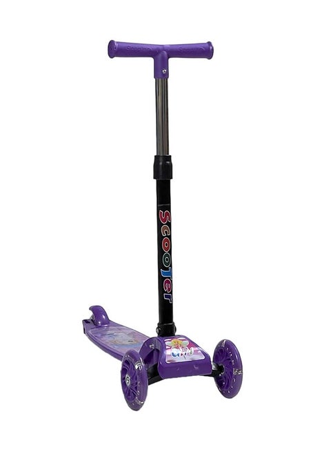 2-in-1 Kick Scooter Upgraded Adjustable Height Handlebars 3 LED Lighted Wheels and Anti-Slip Deck Scooter for Child Toddler Foldable Kick Scooter for Kids Aged 3-6 Multicolour
