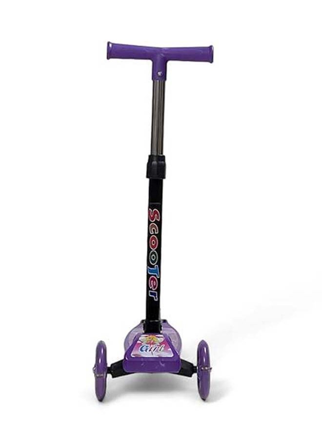 AL BADER - 2-in-1 Kick Scooter Upgraded Adjustable Height Handlebars 3 LED Lighted Wheels and Anti-Slip Deck Scooter for Child Toddler Foldable Kick Scooter for Kids Aged 3-6 Multicolour - Image 1