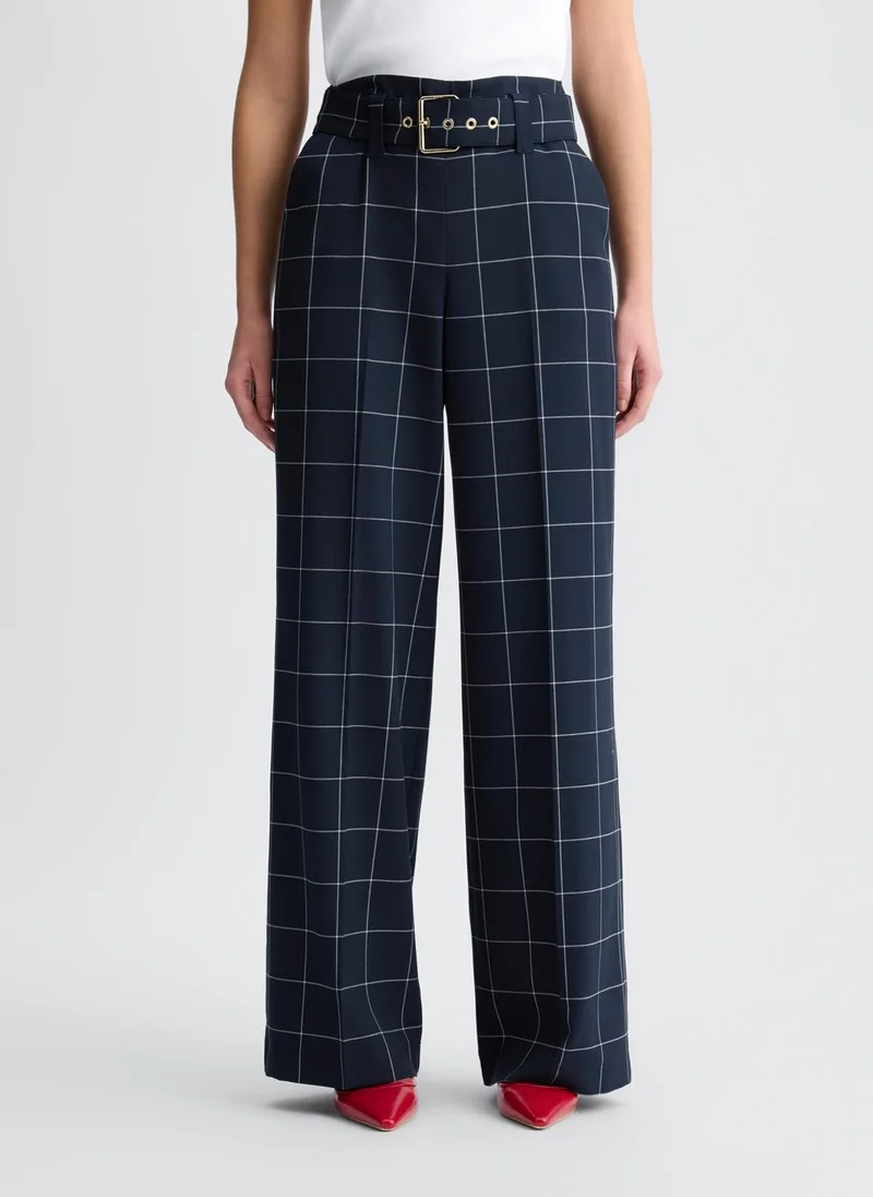Liu Jo High-rise check trousers