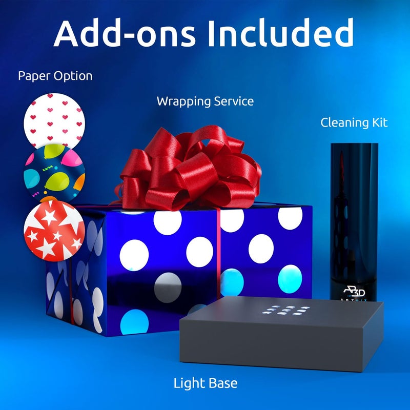 Artpix 3D Premium Crystal Photo Higports for Women زوجة الرجال أمي أبيها هدية مخصصة رائعة مع صورتك الخاصة بالزجاج ثلاثي الأبعاد المحفور بالليزر المحفور - Image 3