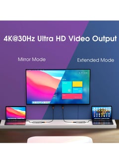 Y&D USB C Hub 8 in 1 with 100W PD3.0 Charging M.2 NVMe 10Gbps or SATA SSD Enclosure 4K@30HZ HDMI 1.4 3.2 Gen2 Transfer Multiport Adapter for MacBook iPad HP Dell ASUS Lenovo etc  - Image 4