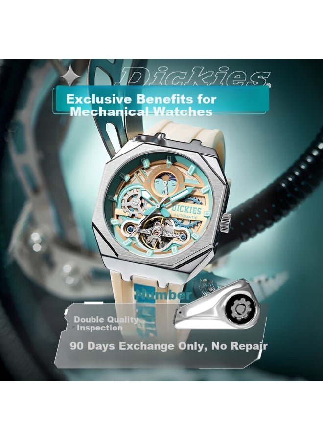 Dickies Mechanical Watch Automatic Multi-Function Style Waterproof Luminous Calendar Valentine'S Day Gift Cl-579 Blue - Image 5