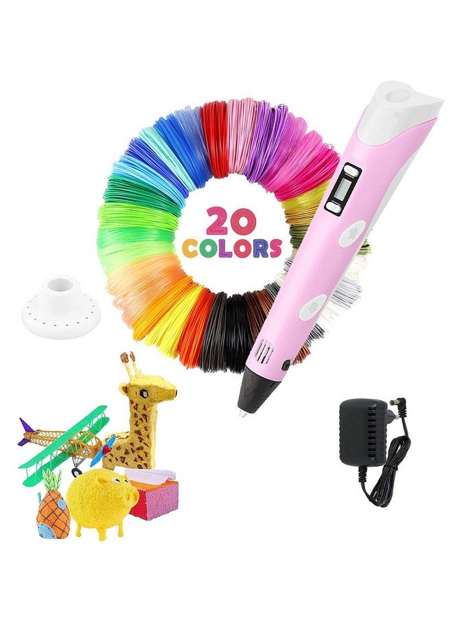 Magicwand Imagine & Innovate 3D Pen with LCD Display【10 Metres Each 20 Filaments & 3 Metres Each 3 Filaments Extra 】【with Adaptor】【Pack of 1】 - Image 1