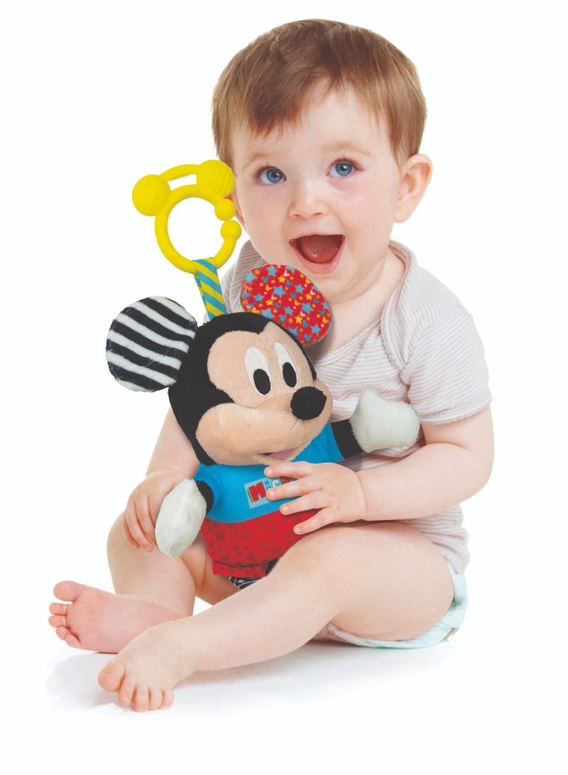 Clementoni Disney Baby Mickey First Activities | Mickey Mouse Doll | Soft Toy | Interactive Plush Toy for Baby and Toddler | Educational Toy | Early Learning Toy | Helps with Motor Skill Development | Perfect Gift for Baby and Toddler - Image 4