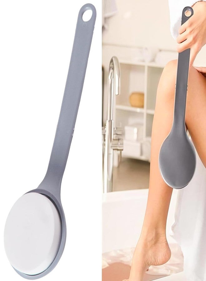 xinxingin 2 PCS Dry Brushing Body Brush, Back Scrubber for Bathing with Long Handle, Dry Brush for Skin, Men and Women's Lotion Applicator for Back (11.6 in, Grey) - Image 1