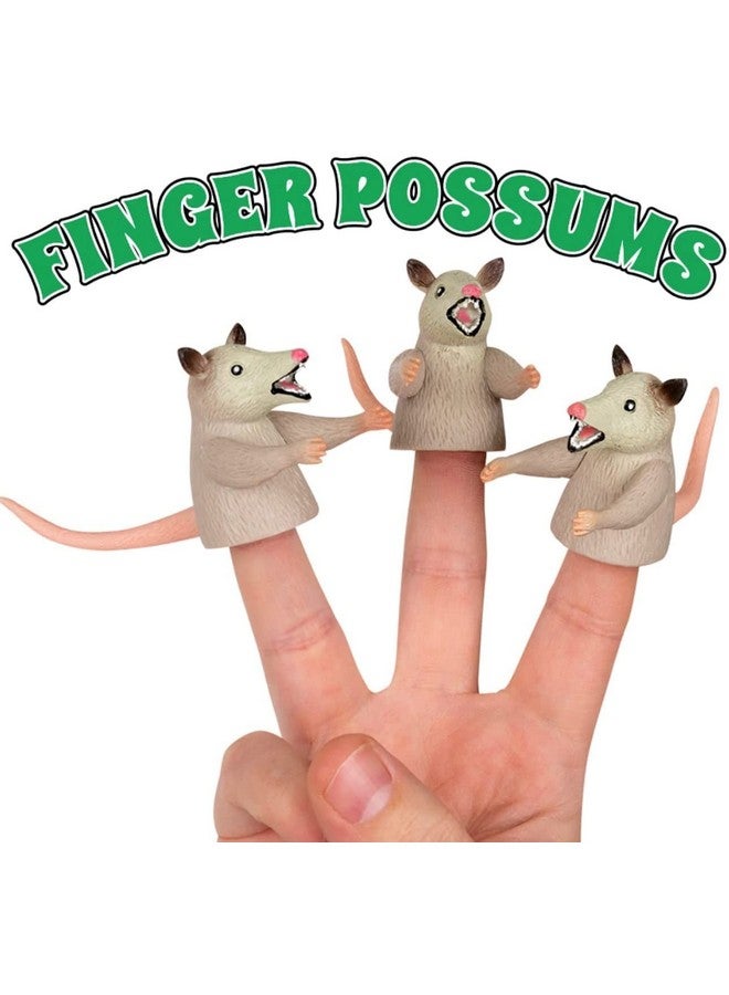 Archie McPhee Perplexing Possum Perfection Pack Air Freshener 3 Finger Puppets And Stress Ball Set Of 5 2 Inches - Image 4
