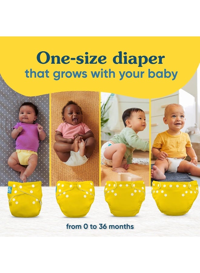 Charlie Banana Baby Washable and Reusable Cloth Diapers, 1 Soft Pocket Diaper and 1 Absorbent Insert, One-Size (0-36 Months), Aviator - Image 5