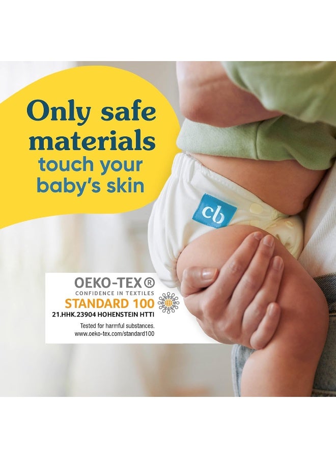 Charlie Banana Baby Washable and Reusable Cloth Diapers, 1 Soft Pocket Diaper and 1 Absorbent Insert, One-Size (0-36 Months), Aviator - Image 4