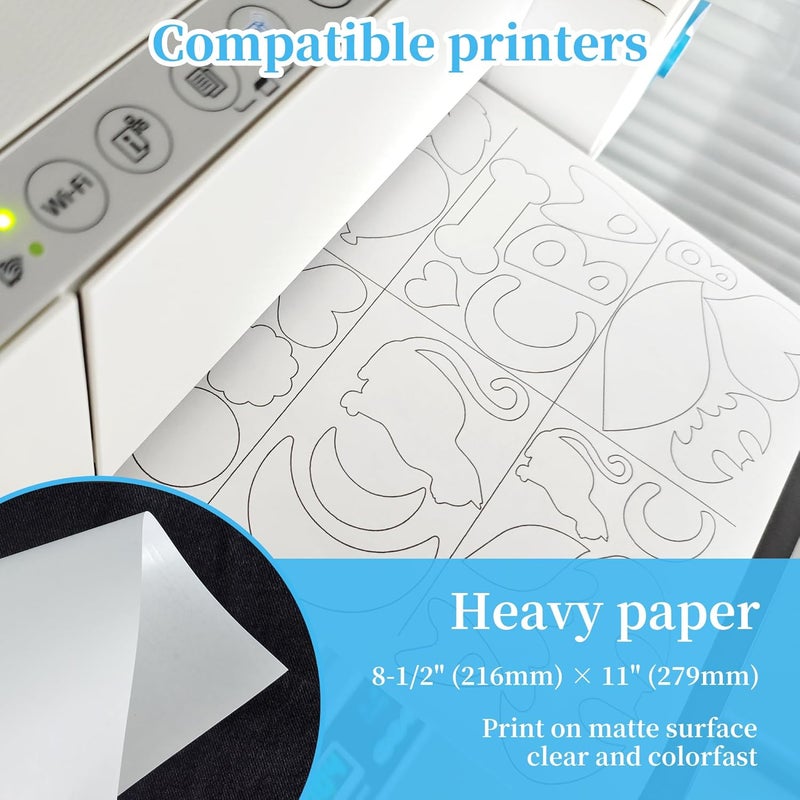 Nseamera Heavy Duty Freezer Paper Sheets for Quilting, Applique & Piecing - 8.5x11 Inches, 20 Sheets - Printable, Laser Cuttable Freezer Paper for Quilters - Image 3