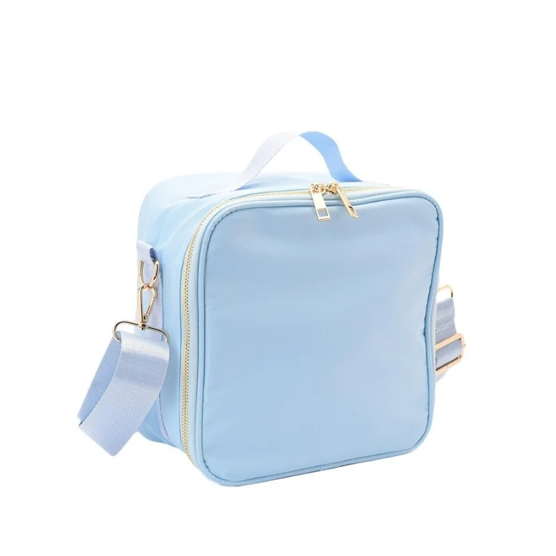القبيلة السعيدة Personalised Kids Lunch Bag, Baby Blue