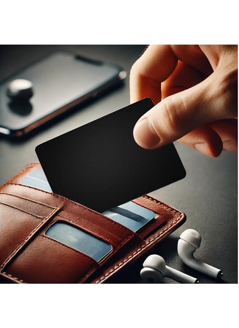 Rubik NFC 216 Metal Cards (Twin Shade) Premium Upgraded, Invisible Chip, NTAG216 High-end Preistige Business Card, 304 Stainless Steel (Black, 2 Cards)  - Image 3