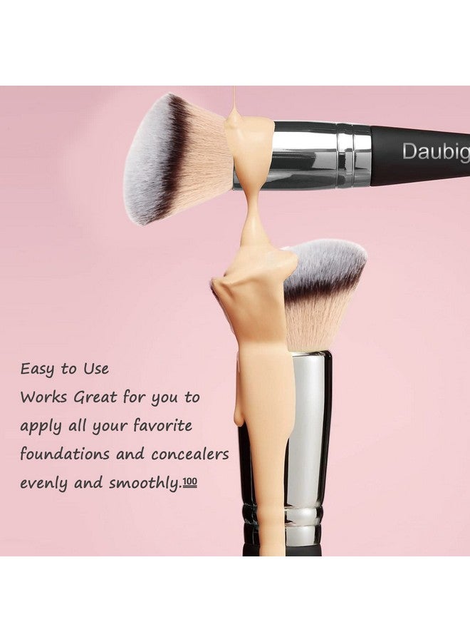 Daubigny Makeup Brushes Daubigny Makeup Brushdualended Angled Foundation Brush Concealer Brush Perfect For Any Look Premium Luxe Hair Rounded Taperd Flawless Brush Ideal For Liquid Cream Powderblending - Image 3