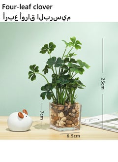 Arabest Creative Artificial Green Plant Four-Leaf Clover Simulation Potted Home Decoration Office Desk Eye-Catching Simulation Plant Bonsai  - Image 2