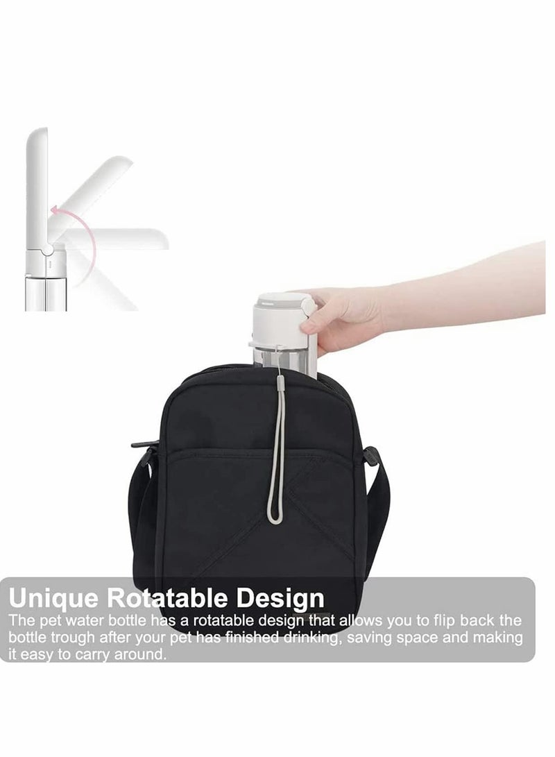 SYOSI Portable Dog Water Bottle Dogs Travel Water Bottle Anti Leak Pets Water Bottle With Poo Bag Dispenser 420Ml Purple - Image 4