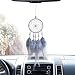 EGBANG Dream Catchers for Cars Rear View Mirror Small Feather Dream Catcher Wall Hanging Car Deco Accessories for Women Grey - Image 2