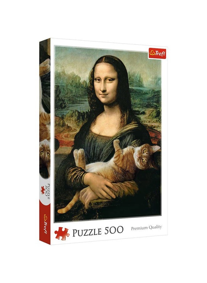 Trefl 37294 Mona Lisa With Cat Puzzle Set (500 Pieces) - Image 4