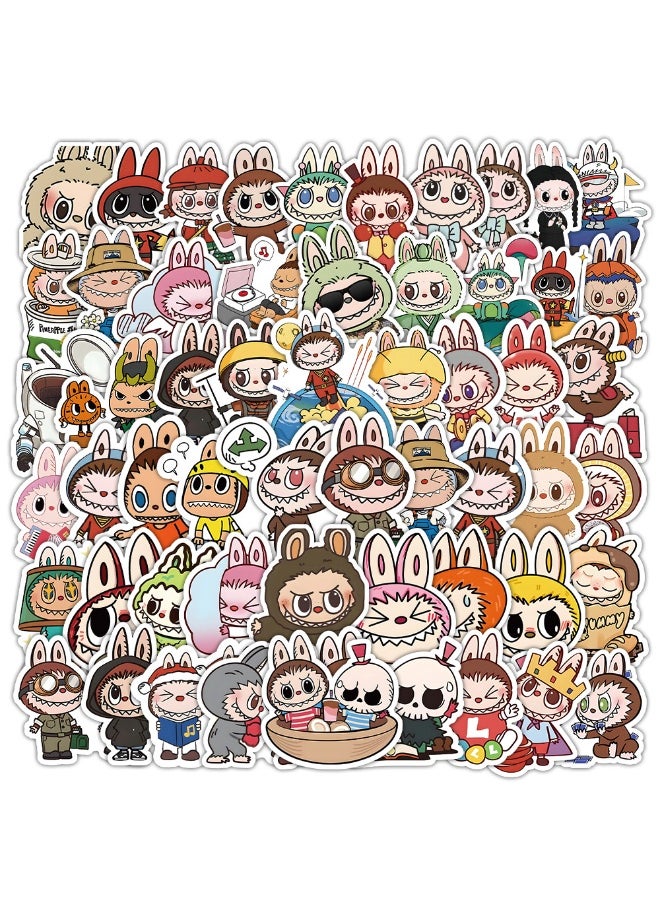 LABUBU 53pcs Labubu stickers, cute cartoon decorations, stationery handbooks, DIY stickers  - Image 1