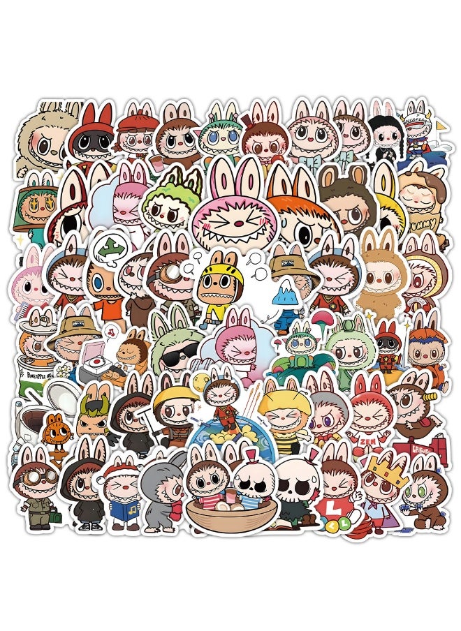 LABUBU 53pcs Labubu stickers, cute cartoon decorations, stationery handbooks, DIY stickers  - Image 2